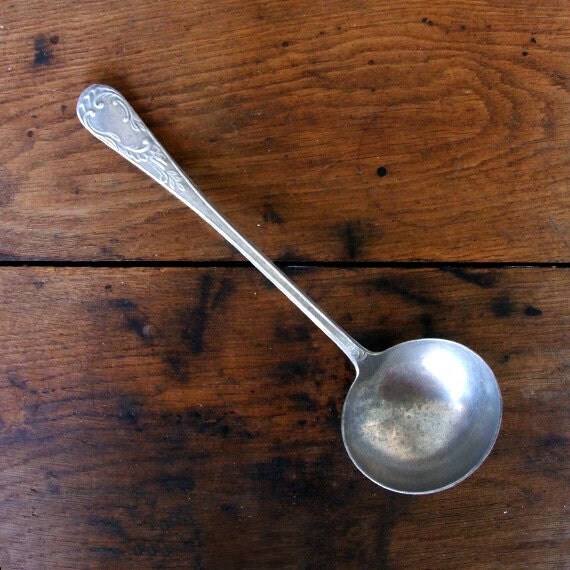 Ornate vintage French ladle Punch ladle Soup ladle
