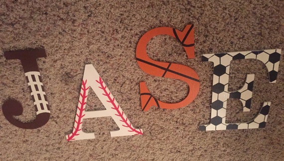 Items similar to Individual Sport Theme Letter on Etsy