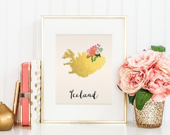 iceland Map iceland Art iceland Poster iceland Print iceland Printable iceland Postcard Printable map art Country Maps iceland Map Poster