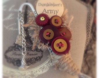 Harry Potter 'Dumbledores Army' alternative button brooch buttonhole