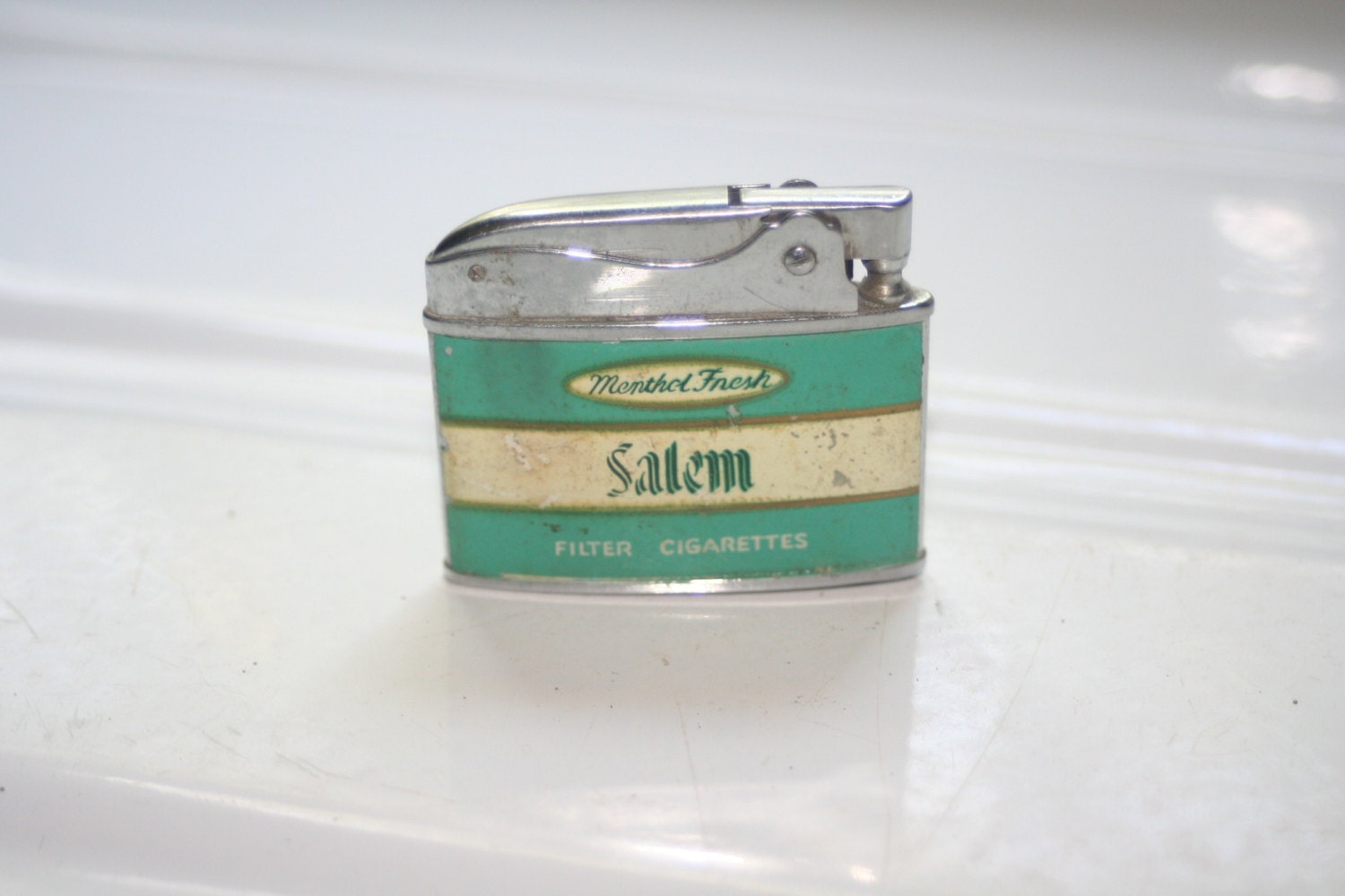 Vintage Zenith Lighter With Salem Advertisement Collectible