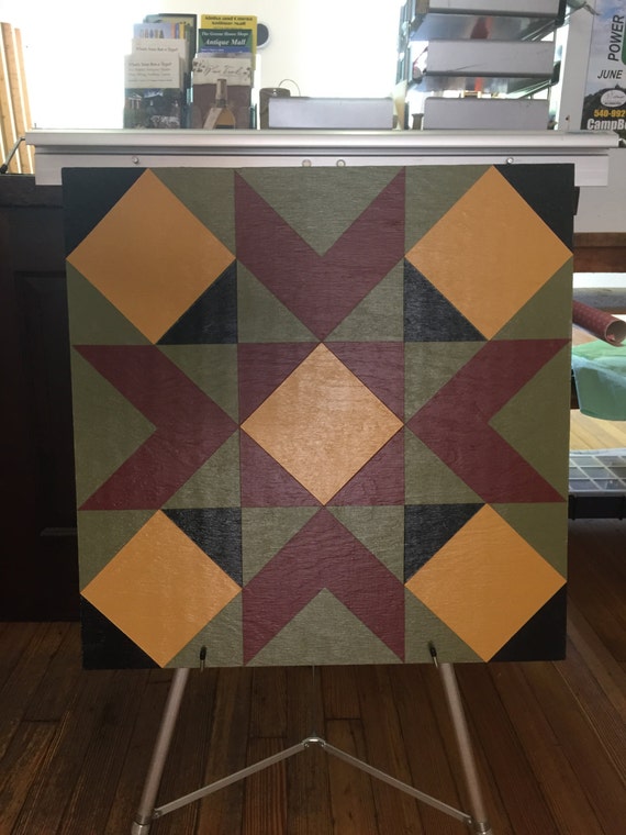 Barn Quilt Primitive by Barefootpeddler on Etsy