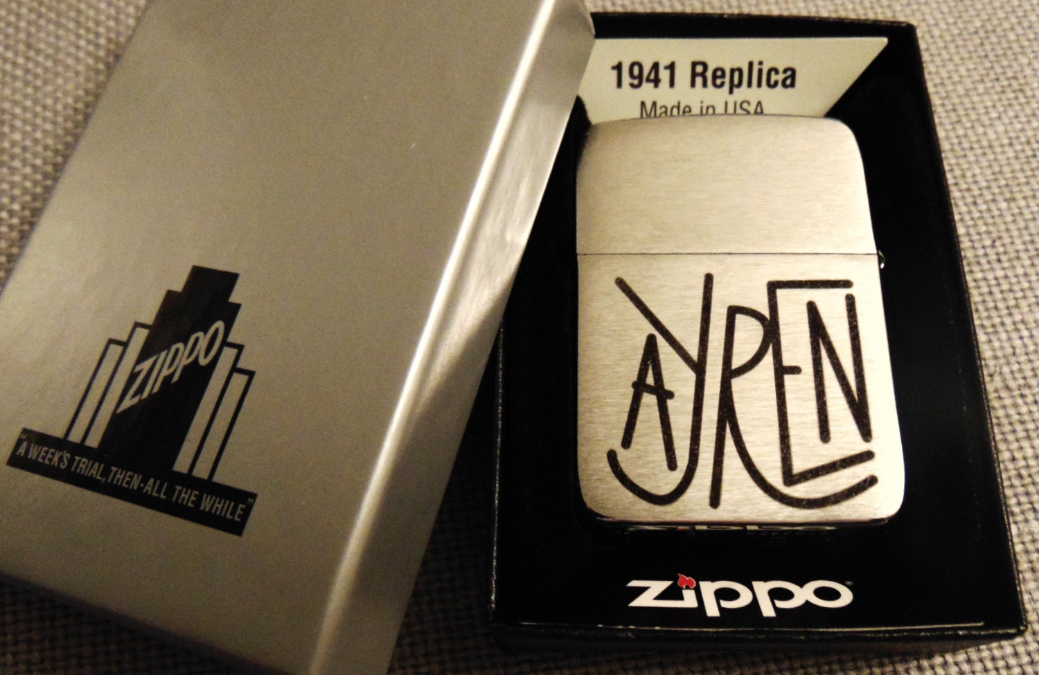 1941 Style Handwritten Zippo Vintage Look by