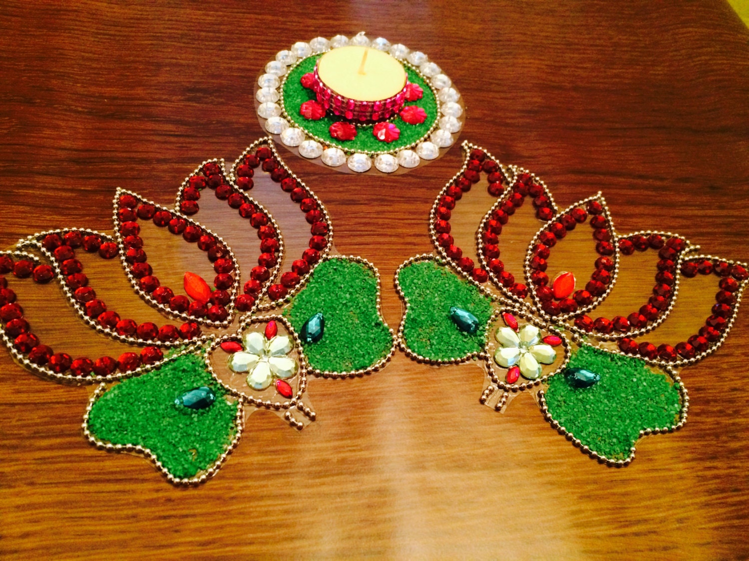 Kundan Rangoli /Lotus Flower Rangoli / by SampradayaAlankaran