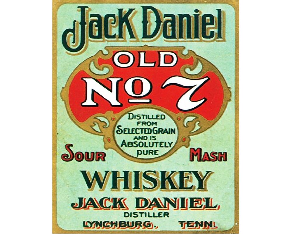 Jack Daniels old No 7 sour mash whiskey JD Vintage Advertising