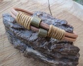 Men Bracelets, Mens Bracelet, Mens Leather Bracelet, Brown Leather Cord Bracelet, Leather Cuff, Leather Clasps Bracelet, Gift For Him