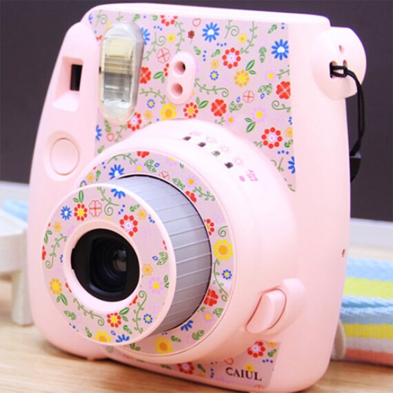 Camera Sticker Fujifilm Instax Mini 8 Camera Decal Pink Floral