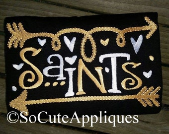 Embroidery design 5x7 Saints football, arrow embroidery, embroidery saying, football sister embroidery, socuteappliques, Saints