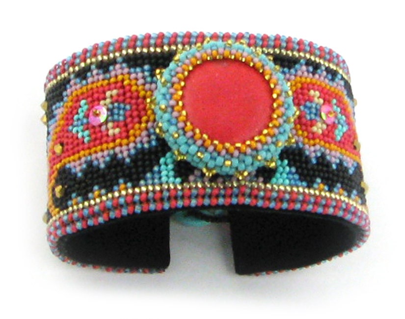 Corfu Beaded Needlepoint Bracelet Instant Download Pattern