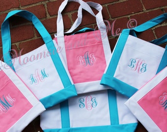 Brides Bag- Monogram Bride Tote Bag- Personalized Tote Bag - Personalized Overnight Bag- Monogrammed Bridesmaid Bag- Sorority Gift Bag