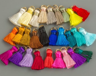 SILK TINY TASSLE Tassels High Quality Extra Thick 4 pcs
