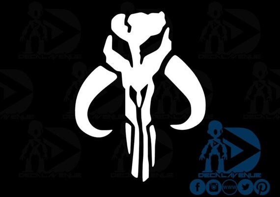 Mandalorian Symbol Logo Star Wars Vinyl Decal by DecalAvenue