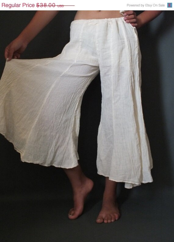 cream palazzo pants