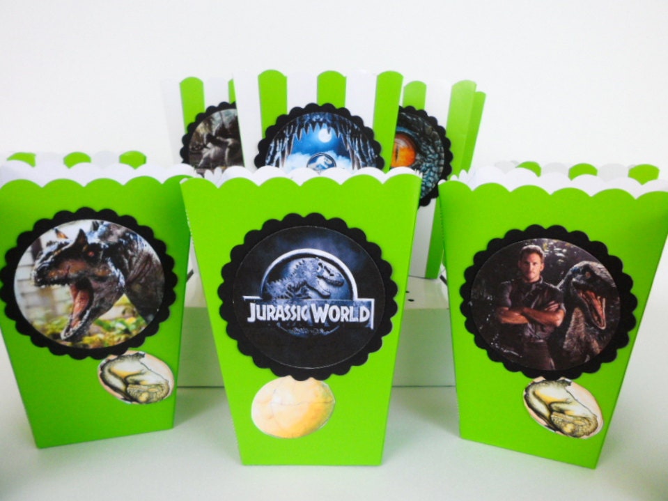 Jurassic World Inspired Party Favor..Popcorn by MyPartyTreasures