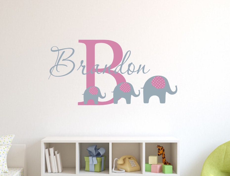 Personalized baby name wall decal nurserymonogram by Sxixm
