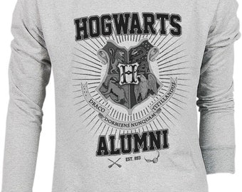 Hogwarts Alumni Harry Potter Hogwarts Quidditch Team Festival Retro VTG Jumper Sweater Sweatshirt Long Sleeve Pullover Hoodie Hood S M L
