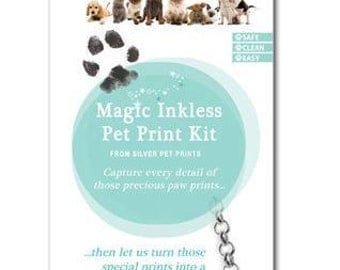 Dog paw print keepsake - Inkless Pet Print Kit - Paw print kit - dog print tattoo kit - Pet print kit - cat print kit - actual paw print