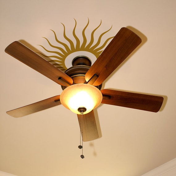 Sun Burst Graphic for Ceiling Fan or Circular Shape Wall