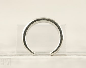 Septum Ring Nose Ring Body Jewelry Sterling Silver Bohemian Fashion Indian Style 14g 16g - SE024R SS T2