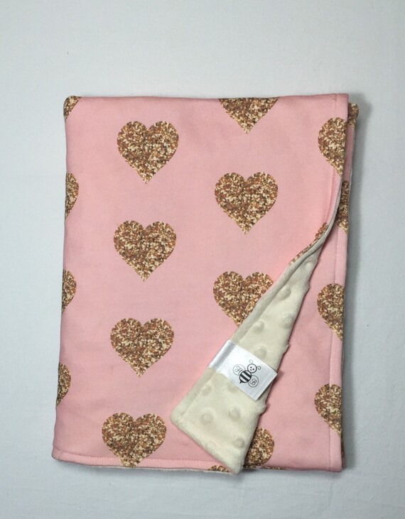 Organic Baby Blanket Baby Girl Blanket Gold by BlueHiveCustoms