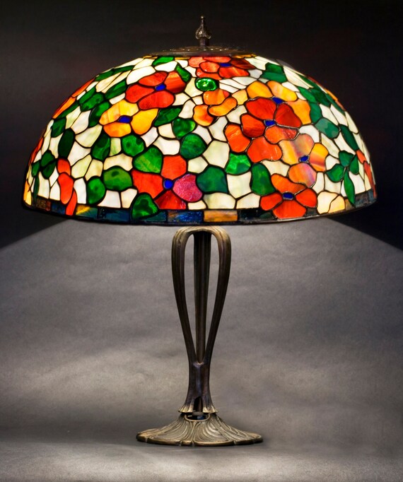Nightstand Decor, Bedside Lamps, Table Lamp, Desk Lamp, Stained Glass Lamp, Dogwood, Nightstand Lamp, Stained Glass Art, Home Decor