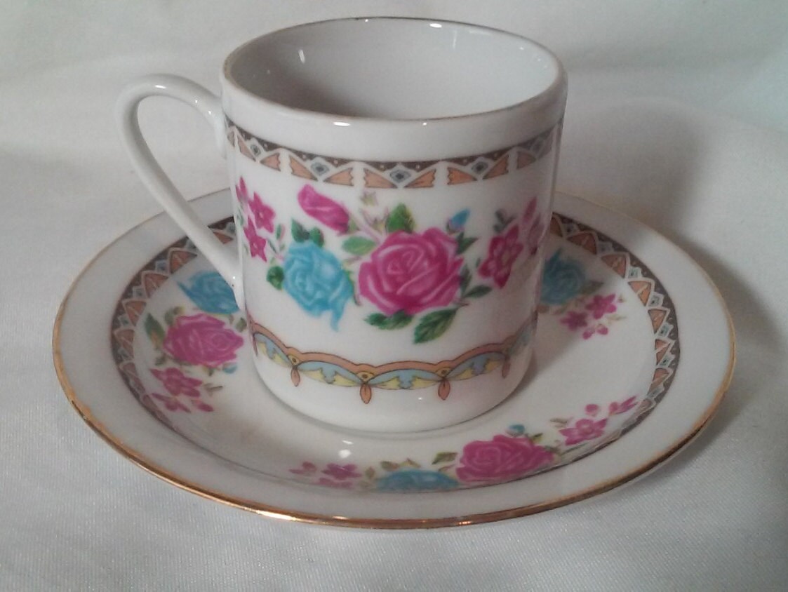 Antique Demitasse Occupied Japan Cup & Saucer Set Espresso Cup Set Made