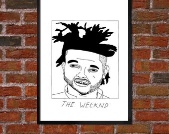 Badly Drawn The Weeknd - Hip Hop Poster