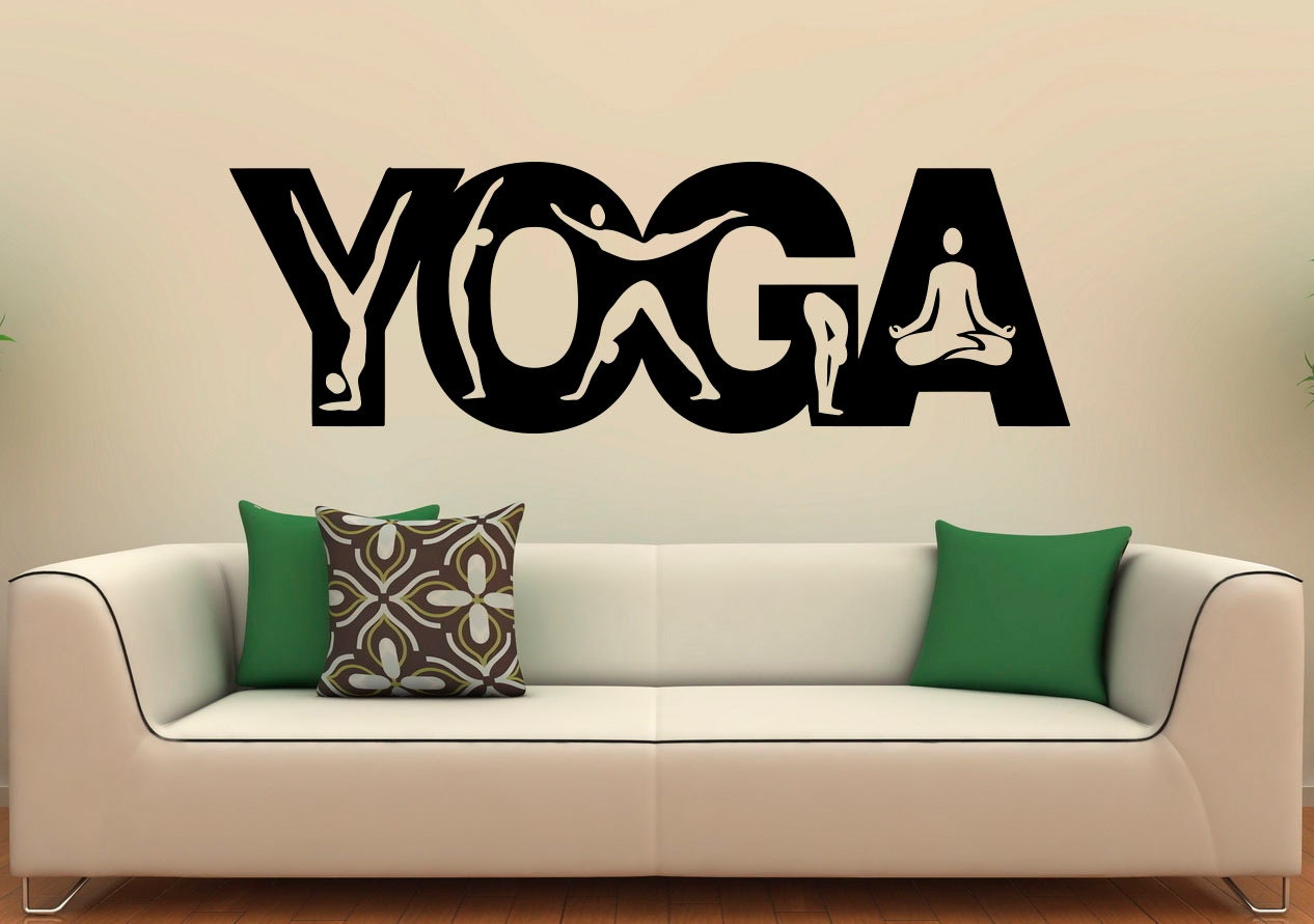 decals for indian bedroom wall Yoga Wall Vinyl Meditation Sticker Fitness Philosophy Decal