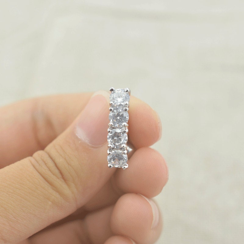 belly button rings CZ diamond belly ring by vickybodyjewelry