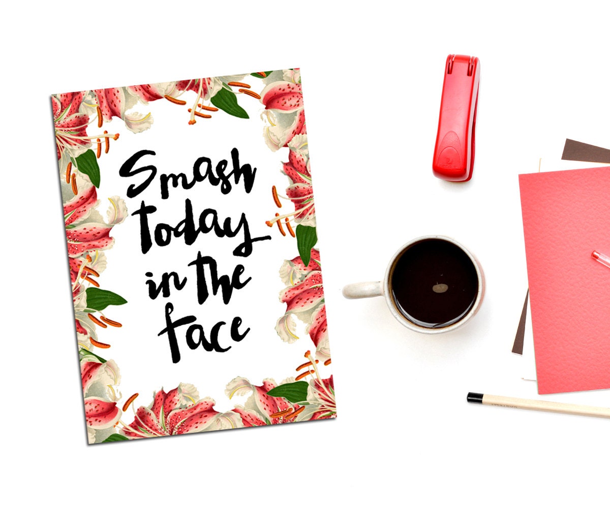 a4 planner cover planner quotes smash today in the face