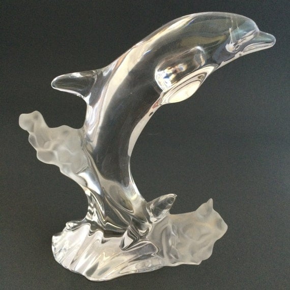 Vintage Lenox Dolphin Figurine Polished Frosted By Ageoldglass