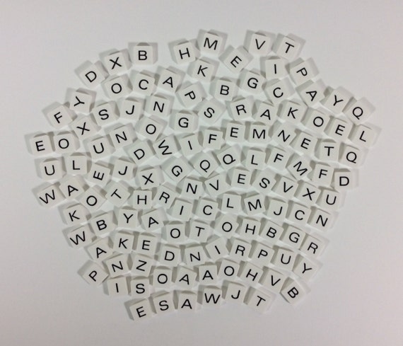 123 white with black lettering plastic square alphabet letter