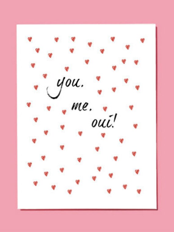Happy Anniversary In French My Love Items similar to I Love You Card - Miss You - Anniversary Card - Happy