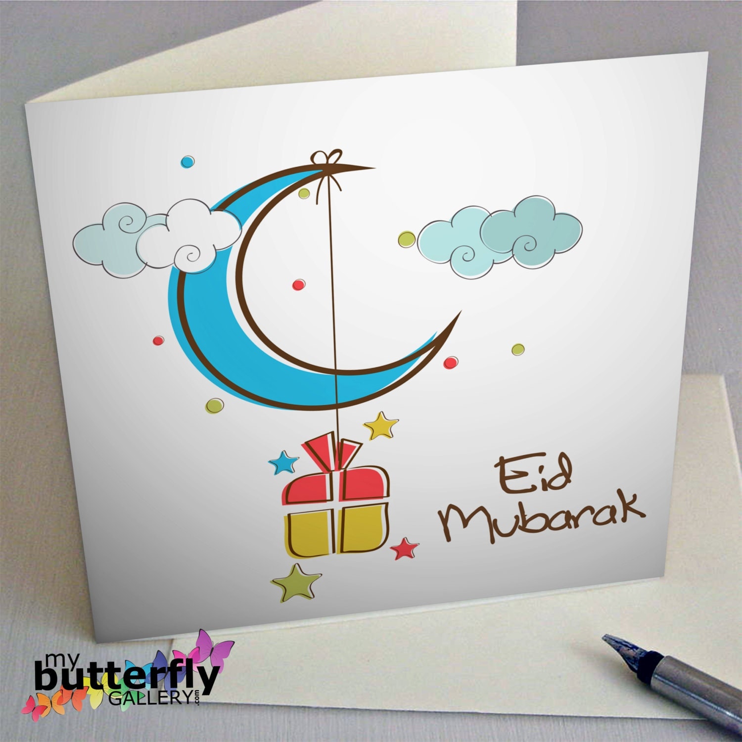 Printable Eid Mubarak Card Digital Download Eid Cards