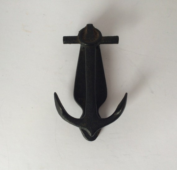 Black iron nautical door knocker by CallMeMadame on Etsy