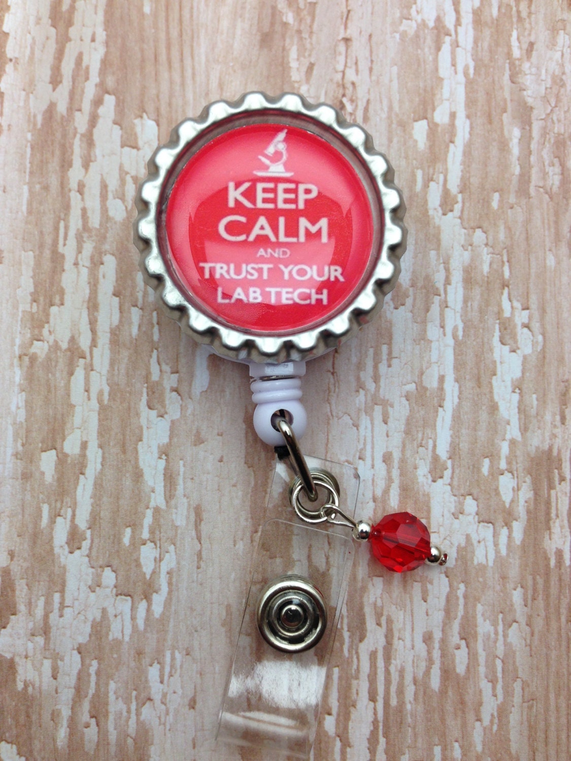 Badge reel for Lab Techs...Keep Calm Laboratory Lab Week Gift
