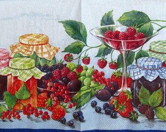 Decoupage paper napkins Decoupage paper Napkin for decoupage Eat Gem confiture