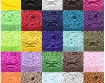 Flat Shoelaces 5/16" Wide Solid Colors Several Lengths For Sneakers and Shoes