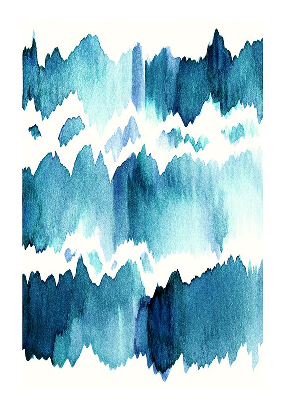 Water Mirror watercolor painting abstract by LesiaBinkinArt