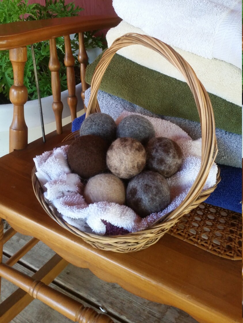 Large 100 Felted Alpaca Fiber Dryer Ball