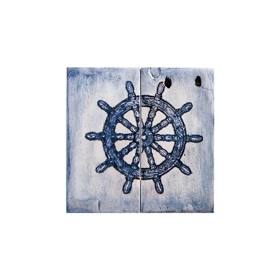 Ship Wheel Wood Wall Art Nautical Wall Art by