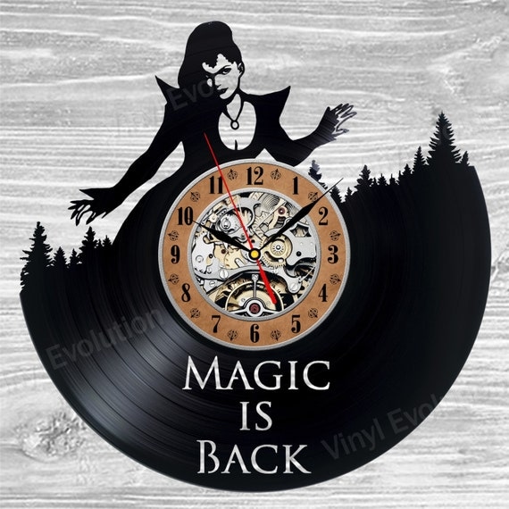 Once upon a time vinyl clock wall art shirt creations captain swan mug decoration room decor beauty beast happily ever after magic comes