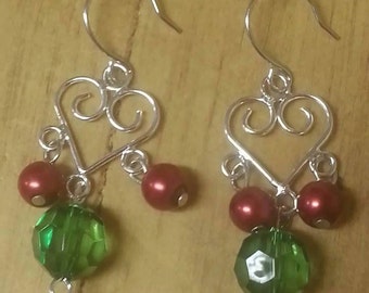 I Heart Christmas Earrings