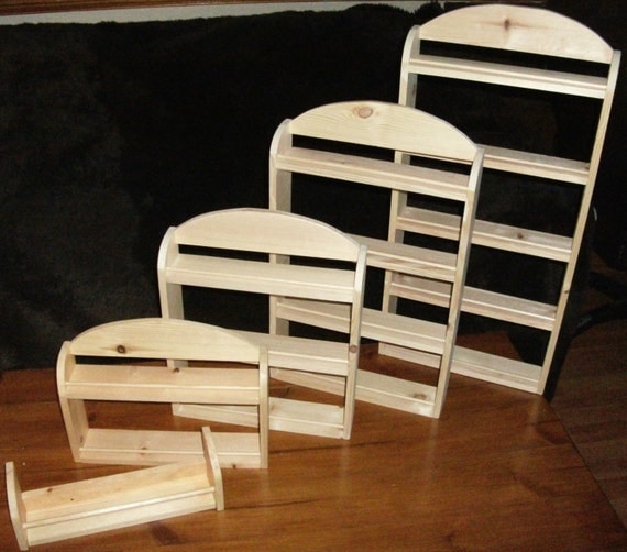 hand made wooden spice rack one to six shelves
