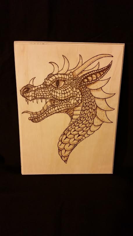 Dragon Head Wood Burning