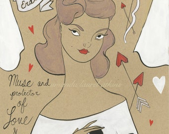 Erato - Greek Muse of Love and Poetry print
