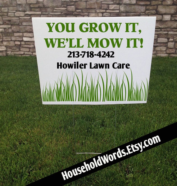 Mowing Business custom Corrugated Yard Sign Lawn care