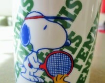 Mug, Peanuts Vintage  Mug, Mug,  Snoopy Snoopy, snoopy Vintage vintage Vintage cup  Tennis