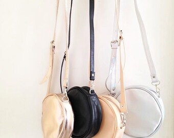 Olive Round Crossbody Bag (Handmade to order)