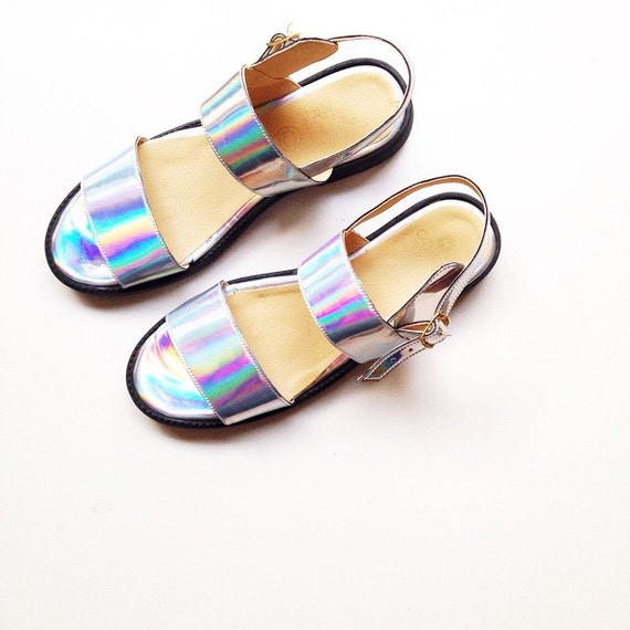 Olympia Faux Leather Sandals Handmade to Order by goldenponies